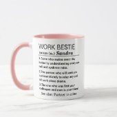 Funny Personalized Work Bestie Definition マグカップ (左)