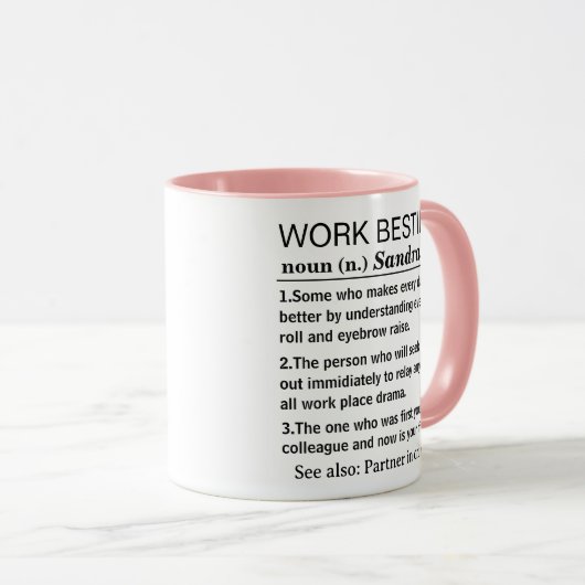Funny Personalized Work Bestie Definition マグカップ (正面右)