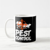 Funny Pest Control Humor For Rat Hunters & Tra コーヒーマグカップ (左)