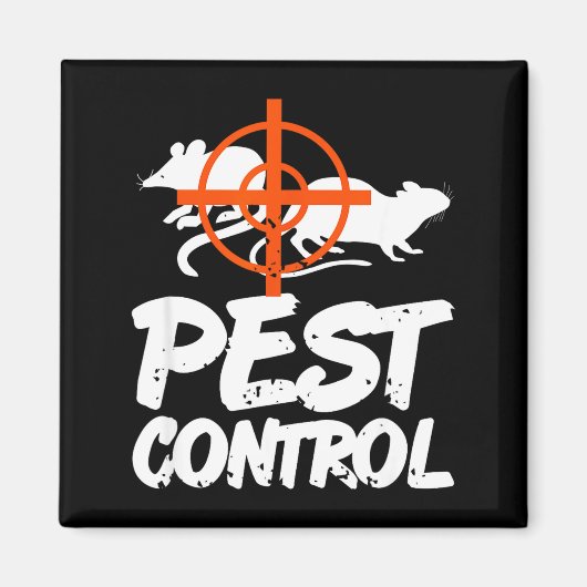 Funny Pest Control Humor For Rat Hunters & Tra マグネット (正面)