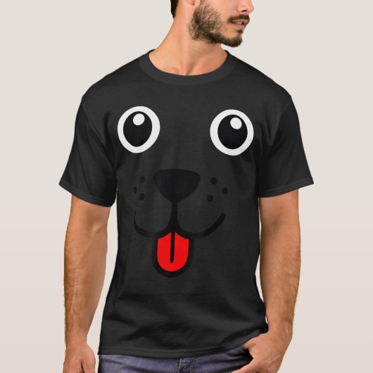 Funny Pet Animal Dog Puppy Happy Emoticon Face Gif Tシャツ (正面)