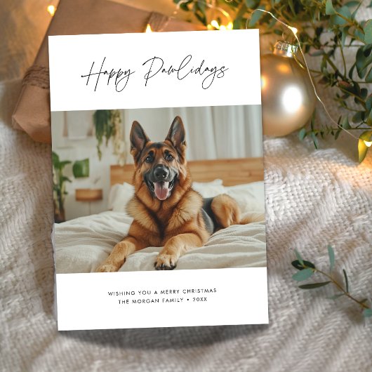 Funny Pet Christmas Greeting German Shepherd Dog シーズンカード