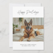 Funny Pet Christmas Greeting German Shepherd Dog シーズンカード (正面)
