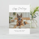 Funny Pet Christmas Greeting German Shepherd Dog シーズンカード (スタンド正面)