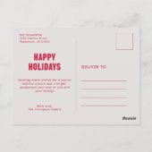 Funny Pet Dog Photo Christmas Holiday Postcard ポストカード (裏面)