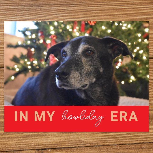 Funny Pet Holiday Postcard - In My Howliday Era ポストカード