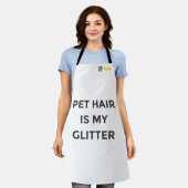 Funny Pet Lover  | "Pet Hair Is My Glitter" エプロン (着用した状態)