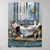 Funny Pet Poster Tipsy Kitty ポスター (正面)