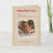 Funny Pet Themed Dog Photo Christmas Folded  シーズンカード (正面)