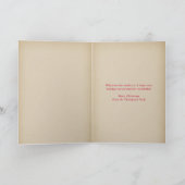 Funny Pet Themed Dog Photo Christmas Folded  シーズンカード (内部)