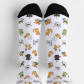 Funny Pets Pattern Crew Socks ソックス (上部)