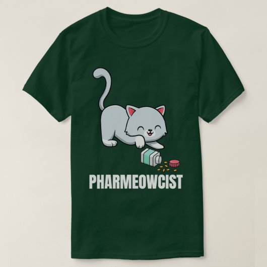 Funny Pharmacist Cat Pharmacy Tシャツ (デザイン正面)