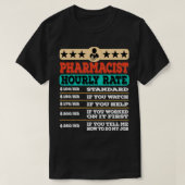 Funny Pharmacist Hourly Rate Gift Labor Rates 1 Tシャツ (デザイン正面)