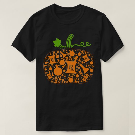 Funny Pharmacy Tech Pumpkin Halloween Tシャツ (デザイン正面)