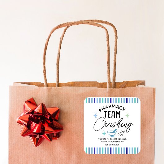Funny Pharmacy Week Gift – You’re Crushing It!  スクエアシール