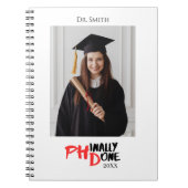 Funny PHD Graduation Custom Photo Gift ノートブック (正面)