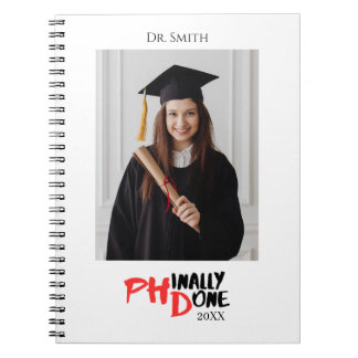 Funny PHD Graduation Custom Photo Gift ノートブック