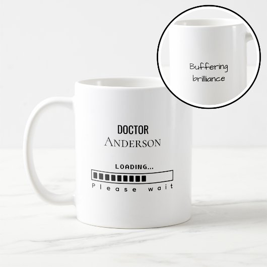 Funny PhD Graduation Doctor Name Loading  コーヒーマグカップ