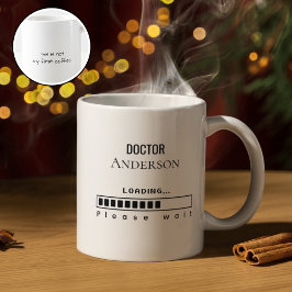 Funny PhD Graduation Doctor Name Loading コーヒーマグカップ