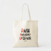 Funny PhD Graduation Pain Hardship Despair Quote トートバッグ (正面)