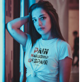 Funny PhD Graduation Pain Hardship Despair Quote Tシャツ