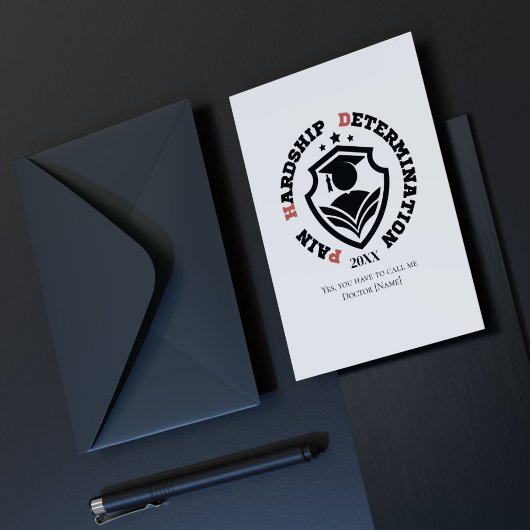 Funny PhD Quote Pain, Hardship, Determination シーズンカード