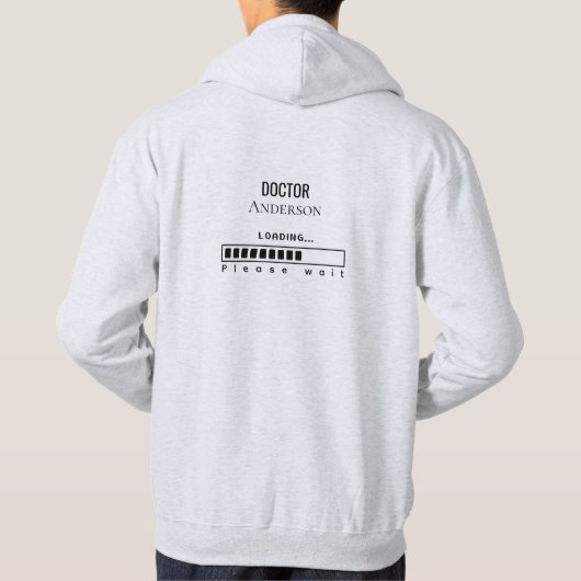 Funny PhD Survival Custom Doctor Name Loading  パーカ (裏面)