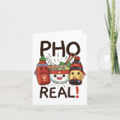Funny Pho Threads Co. Fun Vietnamese Pho Noodle So カード (正面)