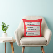 Funny Phone Notification Throw Pillow クッション (椅子)