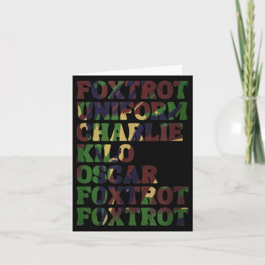 Funny Phonetic Alphabet Nato Military Lice Army Ta カード (正面)