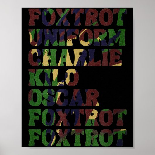 Funny Phonetic Alphabet Nato Military Lice Army Ta ポスター (正面)