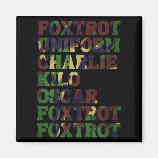 Funny Phonetic Alphabet Nato Military Lice Army Ta マグネット (正面)