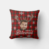 Funny Photo Face Blitzened Christmas Custom Gift クッション (正面)
