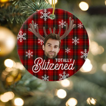 Funny Photo Face Blitzened Christmas Custom Gift