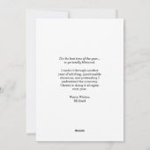 Funny Photo Face Blitzened Sarcastic Christmas シーズンカード (裏面)