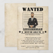 Funny Photo Groomsman  Invitation (正面/裏面)