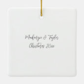 Funny Photo Personalized Christmas セラミックオーナメント (裏面)