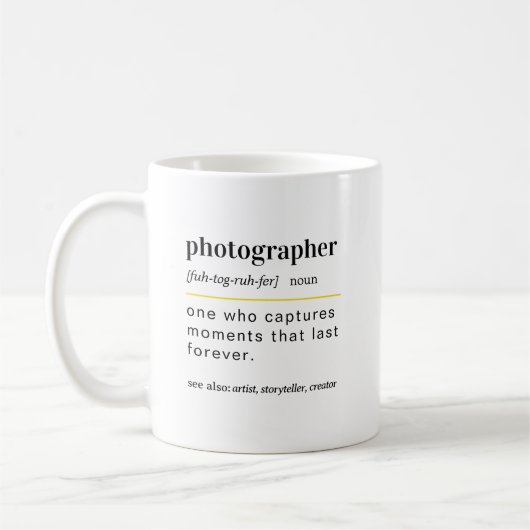 Funny photographer Gift Coffee Mug コーヒーマグカップ (左)