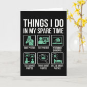 Funny Photographer Spare Time Photo Lover Editing  カード (黄色い花)