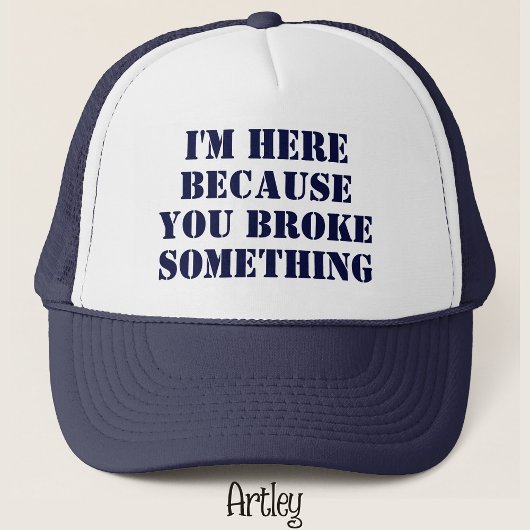 Funny Phrase Handyman Dad Joke Blue キャップ