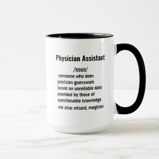 Funny Physician Assistant Definition gifts マグカップ (右)