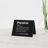 funny physicist definition wizard scientist physic サンキューカード (正面)