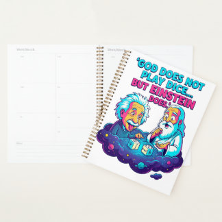 Funny Physics Agenda - Einstein Plays Dice - Scien プランナー手帳