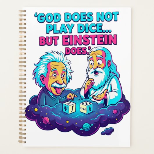 Funny Physics Agenda - Einstein Plays Dice - Scien プランナー手帳 (正面)