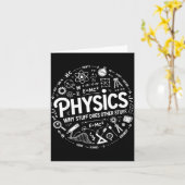 Funny Physics Nerd Science Humor Stem Quote  カード (黄色い花)