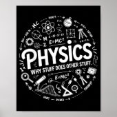 Funny Physics Nerd Science Humor Stem Quote ポスター (正面)
