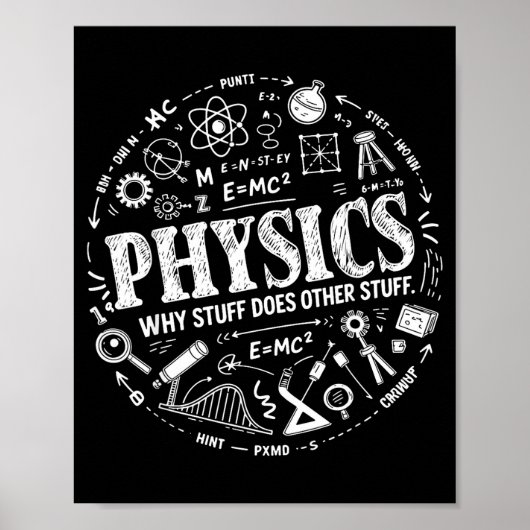 Funny Physics Quote For Science Lovers And Stem St ポスター (正面)