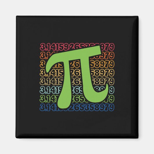 Funny Pi Day 3.14 Pi Symbol Spiral Number Math Lov マグネット (正面)