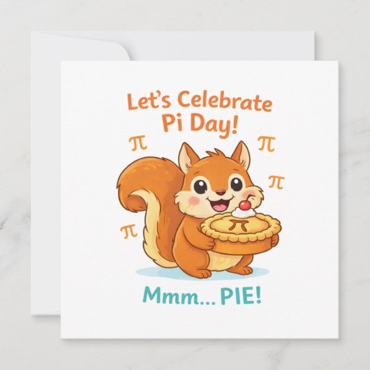 Funny Pi Day Animal with Pie – Math Lover Gift (正面)