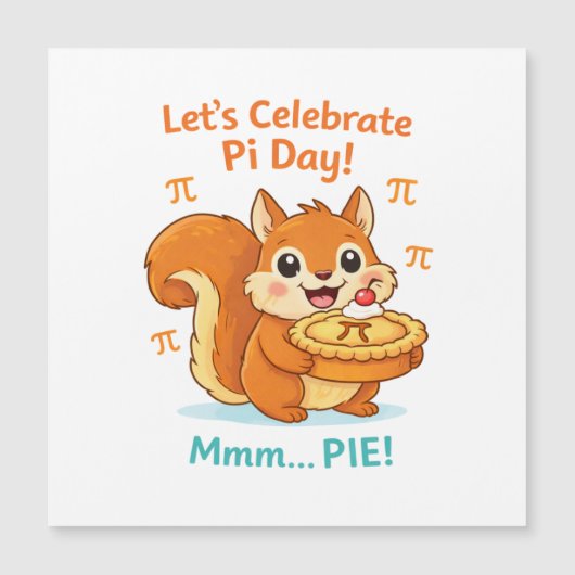 Funny Pi Day Animal with Pie – Math Lover Gift (正面)